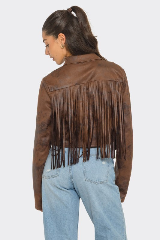 Willow Fringe Jacket (brown)