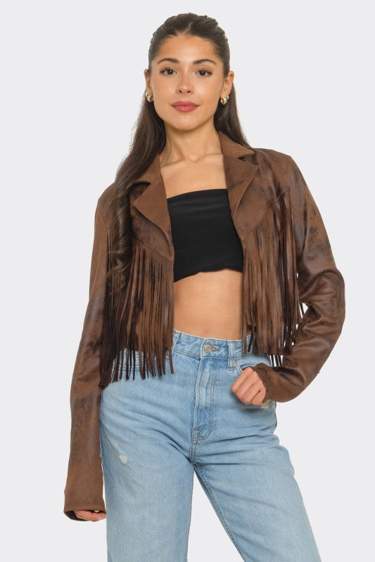 Willow Fringe Jacket (brown)
