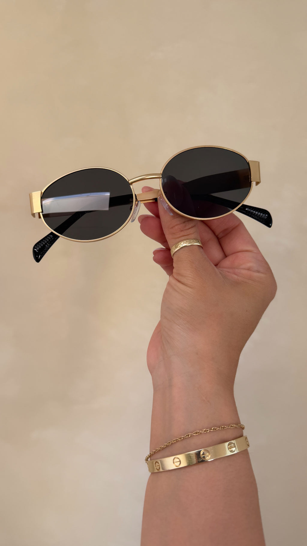 PR sunnies (black & gold)