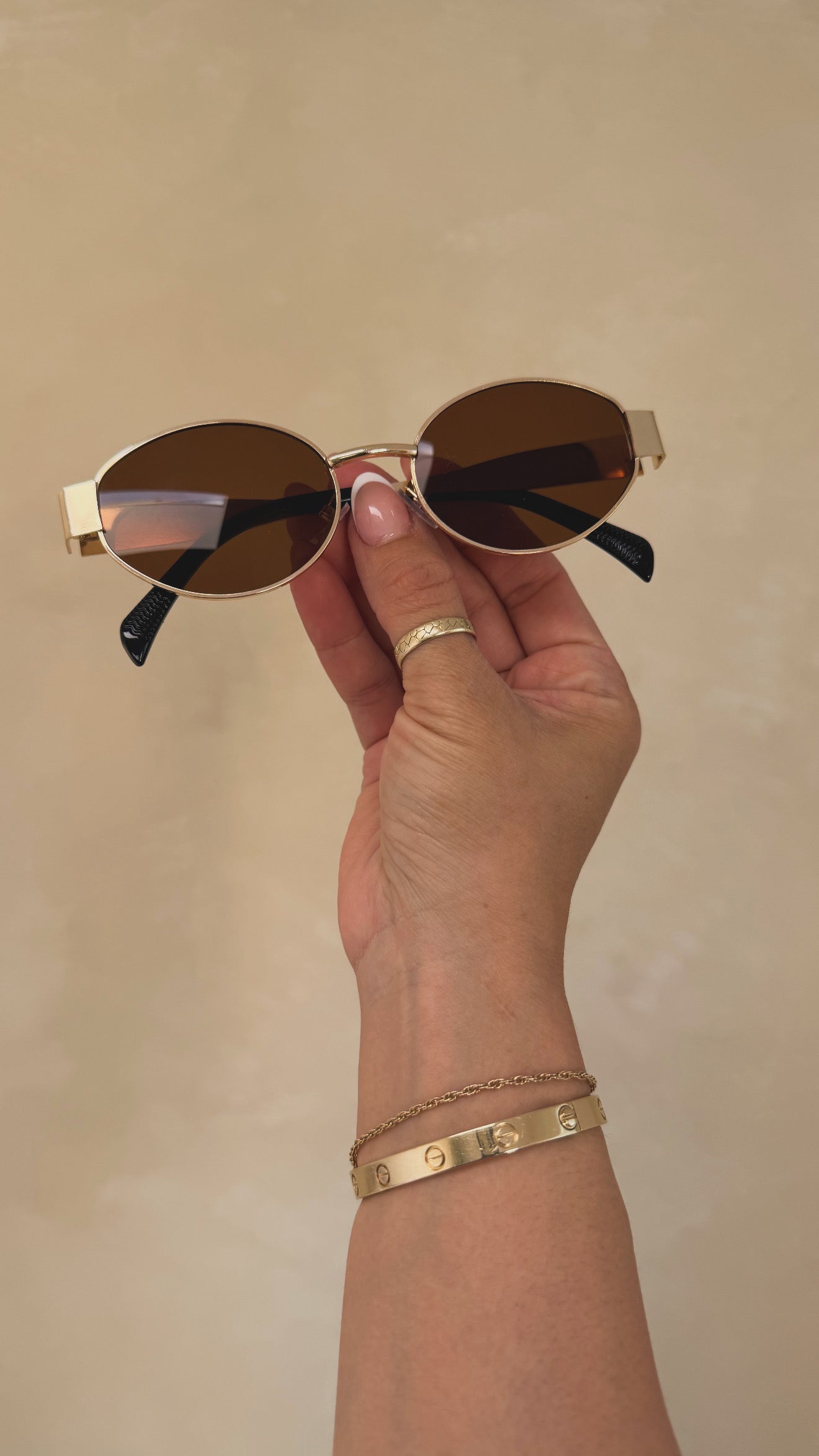 PR sunnies (brown/gold)