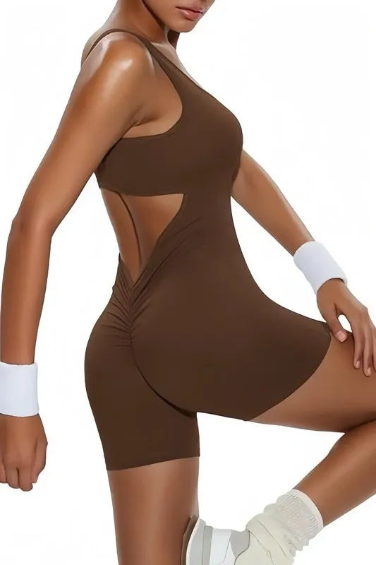 Scrunch Romper (brown)