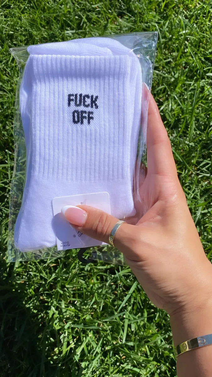 Fuck Off Socks (white)