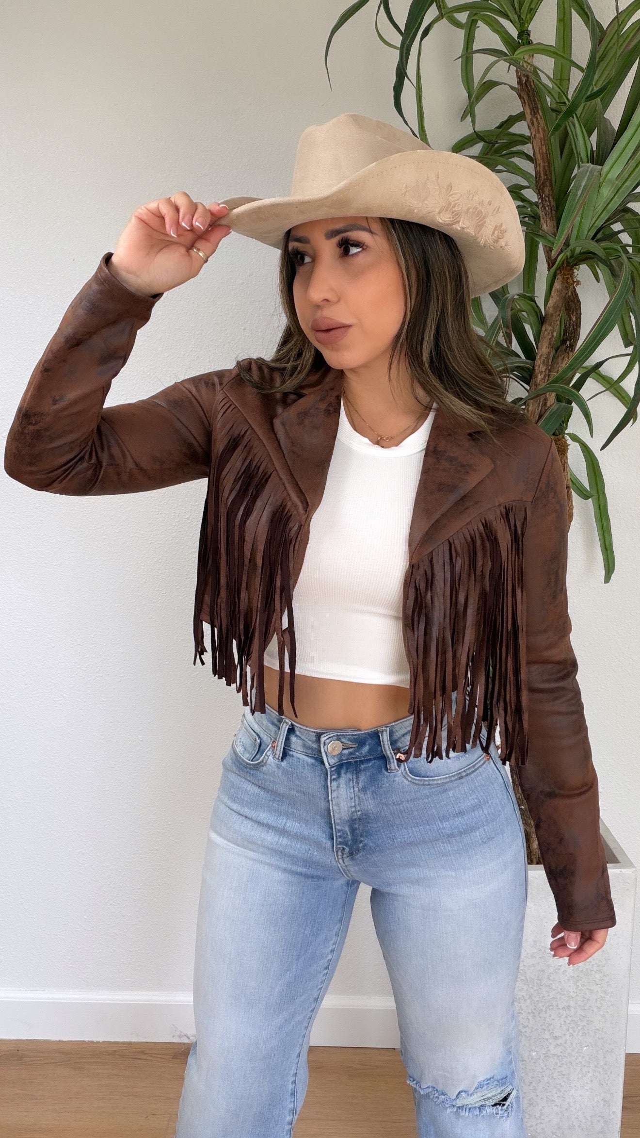 Willow Fringe Jacket (brown)