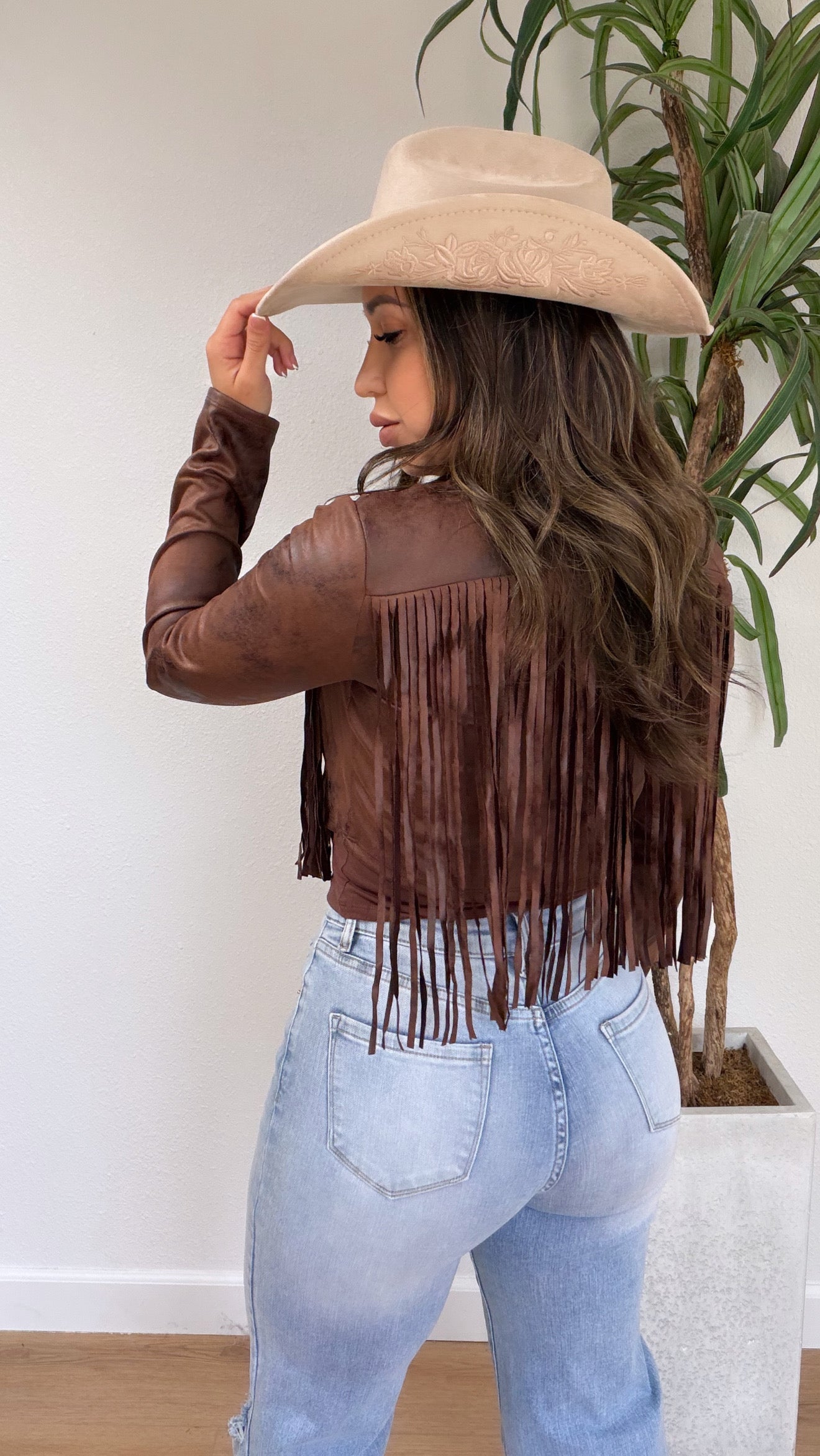 Willow Fringe Jacket (brown)