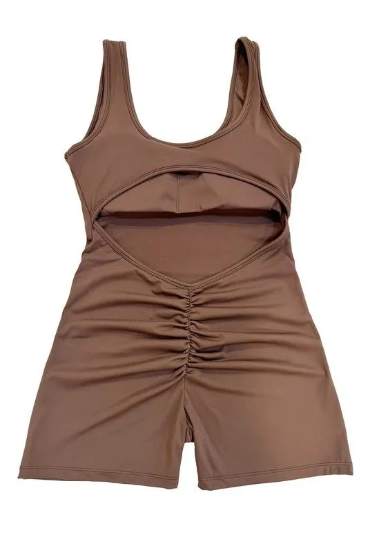 Scrunch Romper (brown)