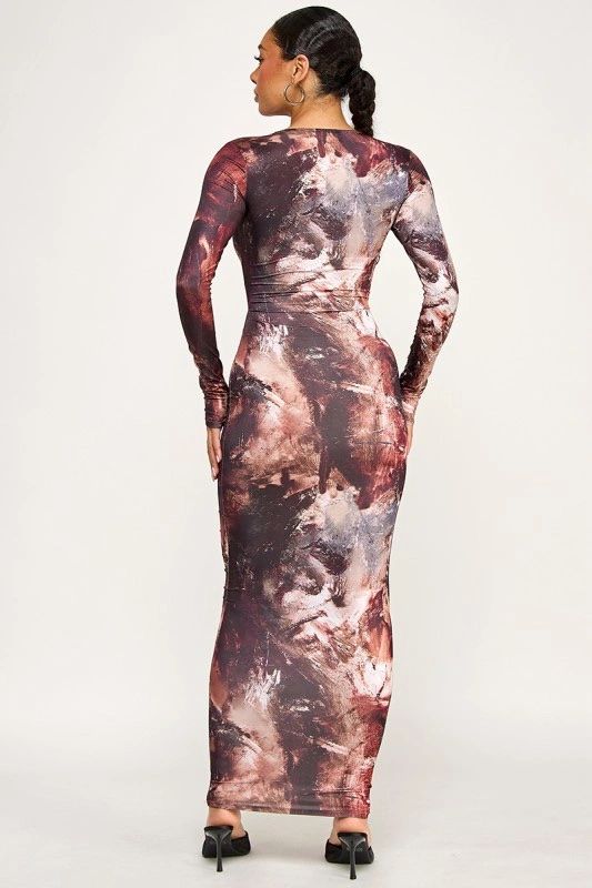 Exotic Dress (burgundy tones)