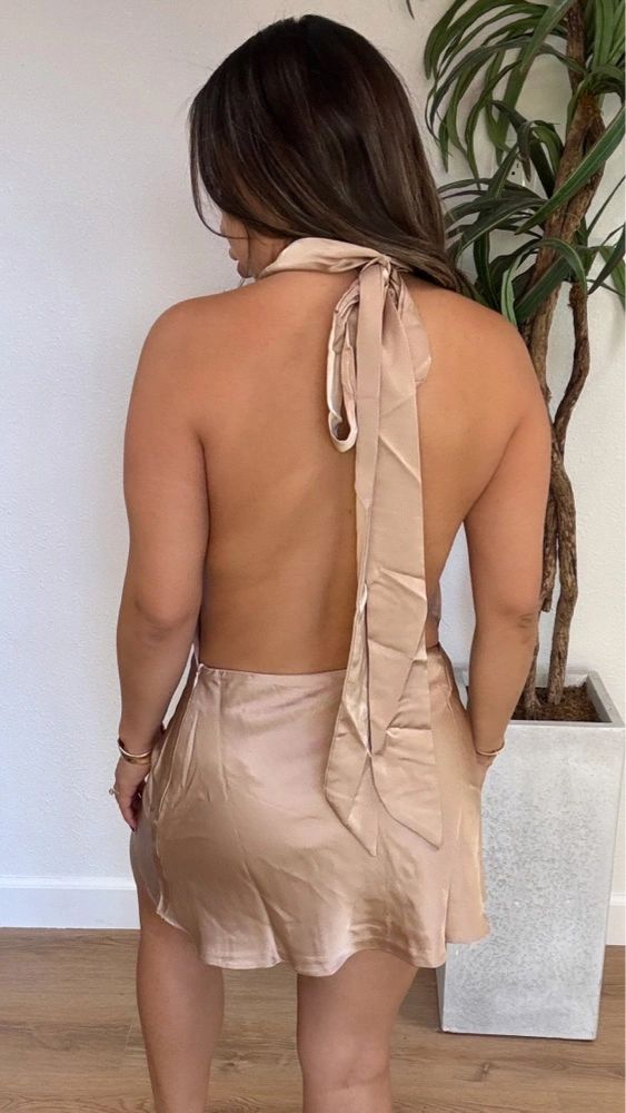 Celest Silk Dress (gold)