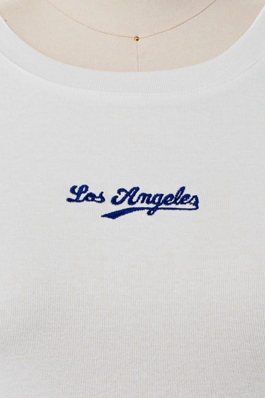 White LA Tee