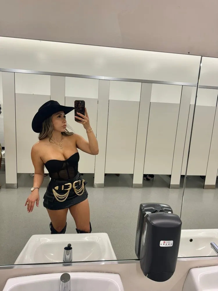 Leather Mini Skort