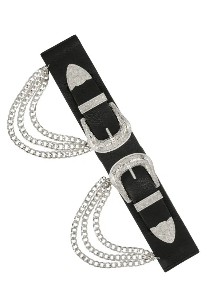Xavi Chain Belt (black/silver)